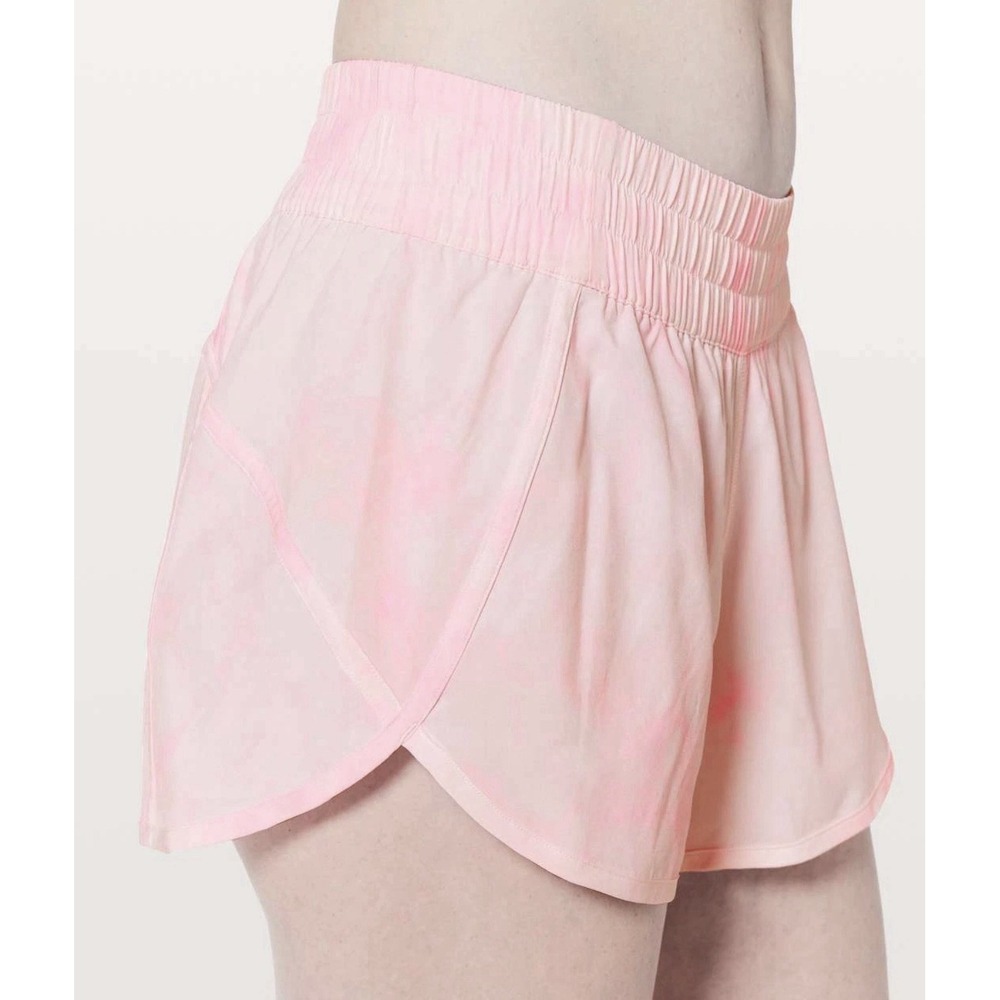 - Lululemon Tracker Short V *4" Diamond Dye White Miami Pink | SIZE: 6  shorts